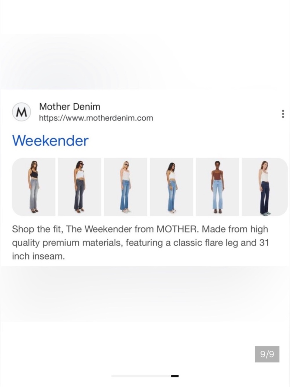 Mother Denim The Weekender Fray Women's Mid-Rise Flare Jeans 25 - Picture 16 of 16